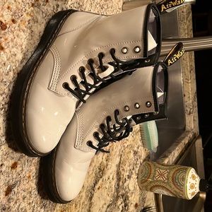 EUC white patent leather Doc Martens. Hardly worn.